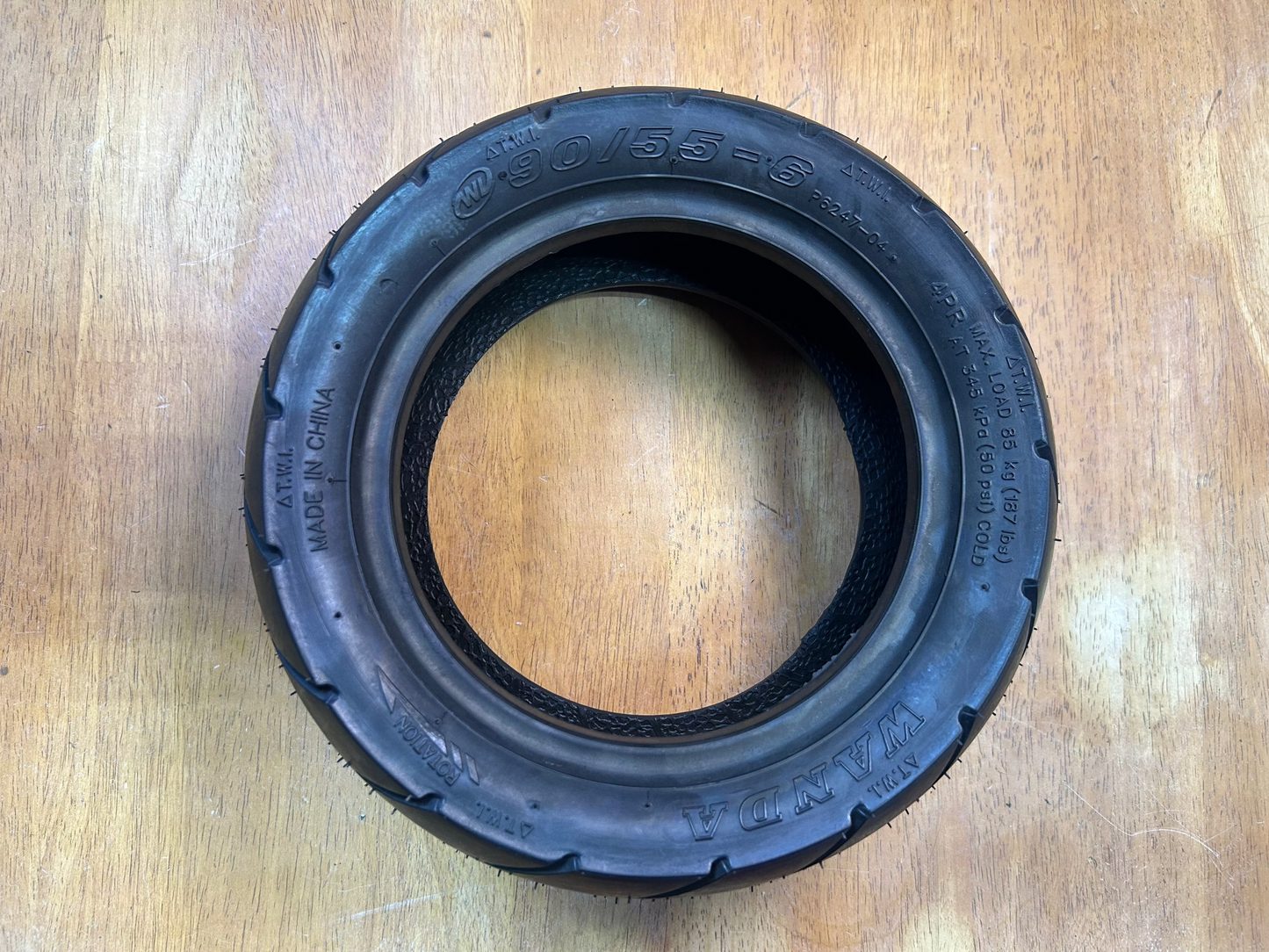 90/55 - 6 Electric Scooter Tubeless Road Tyre