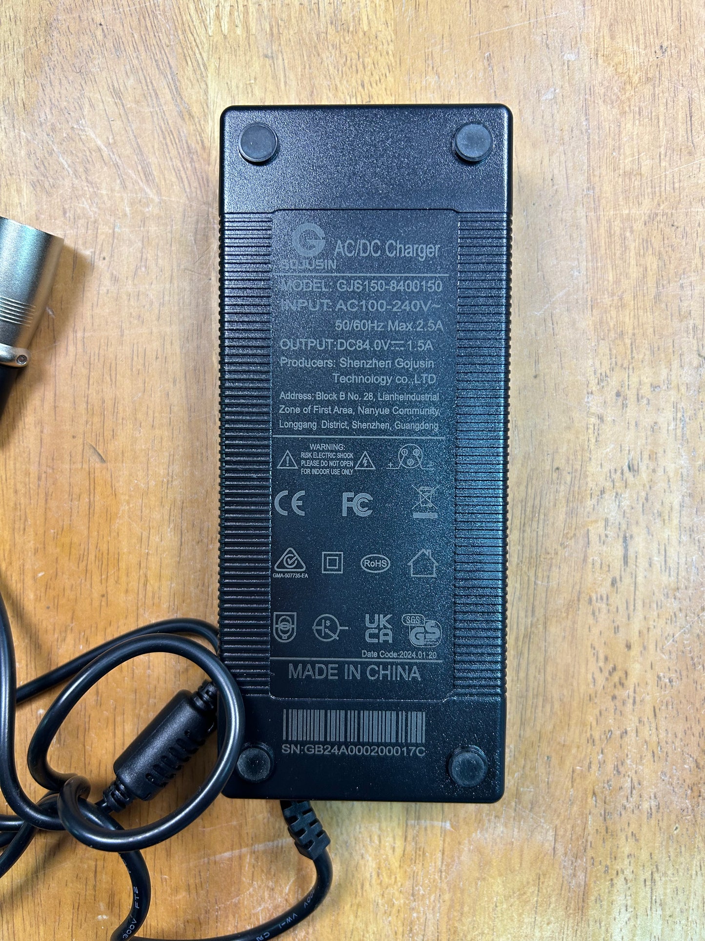 72V - (84) Charger 3 Pin GX16