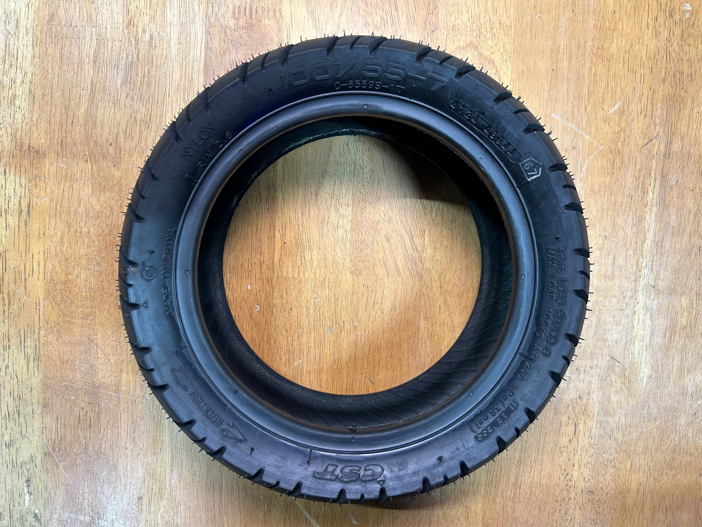 100/55 - 6.5 12" Tubeless Electric Scooter Road Tyre