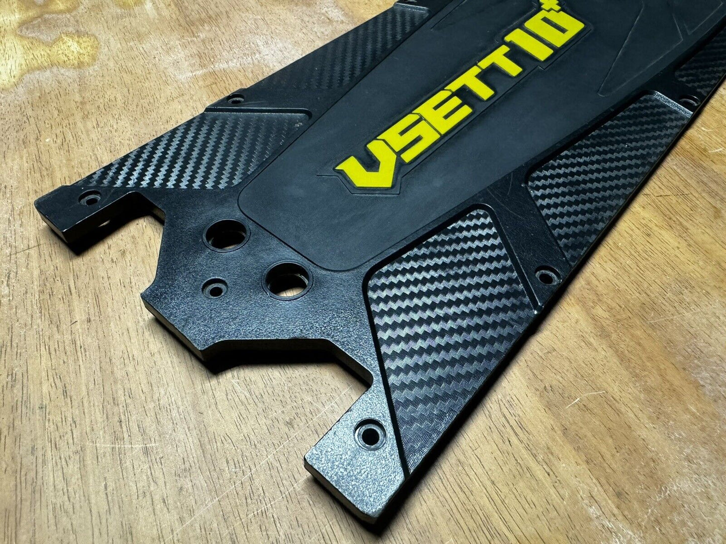 Original Vsett 10+ Electric Scooter Plastic Deck Top Plate with Rubber Logo Grip