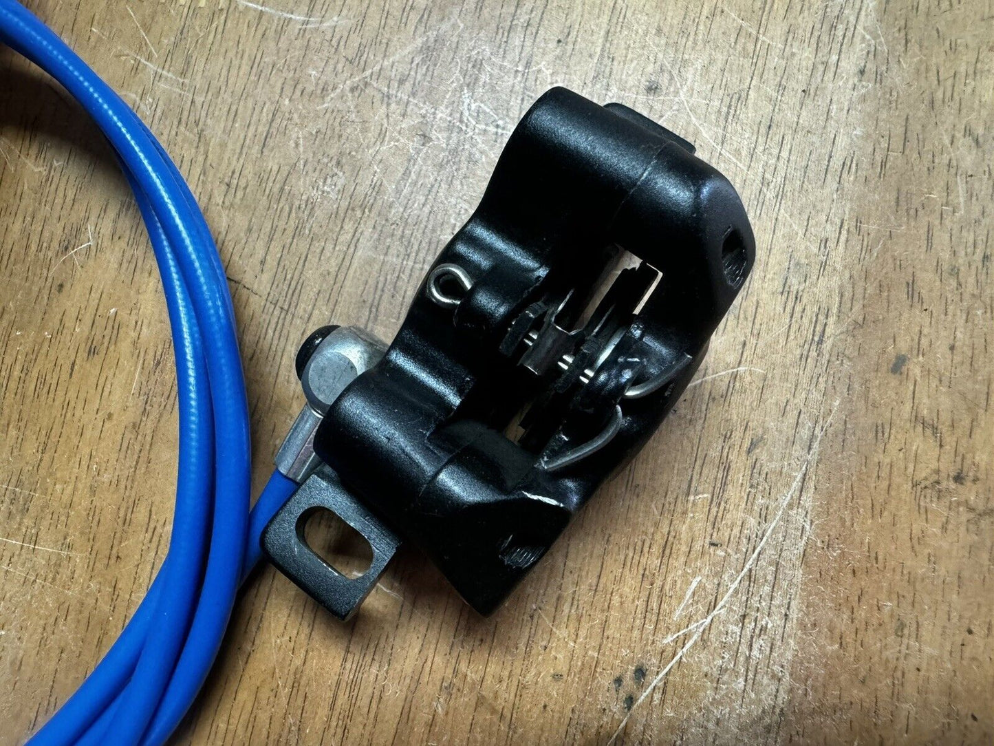 Black Zoom Brake Calliper W/ Blue Hydraulic Line Rear Right From Slayer Scooter