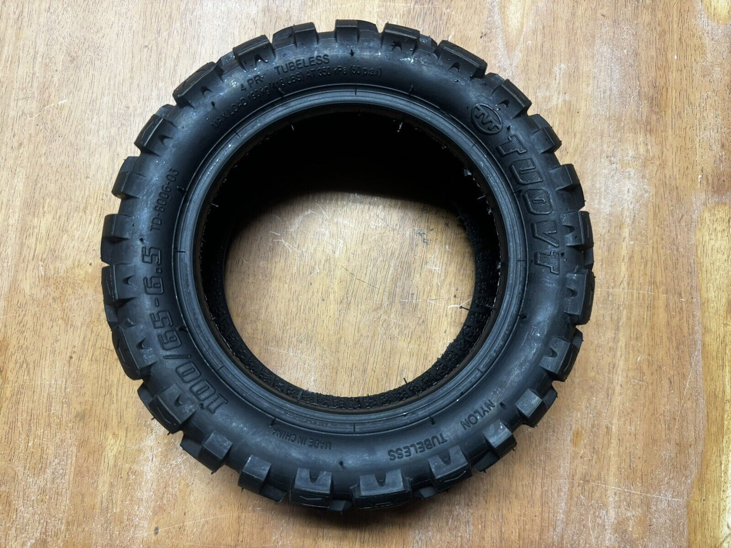 11" Tubed or Tubeless Electric Scooter Tyre OFF ROAD 100/65 - 6.5 TUOVT