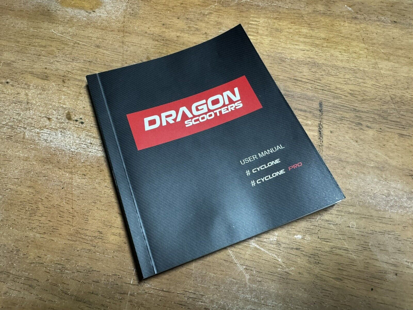 Original Dragon Electric Scooter Cyclone & Cyclone Pro Owners Manual Book