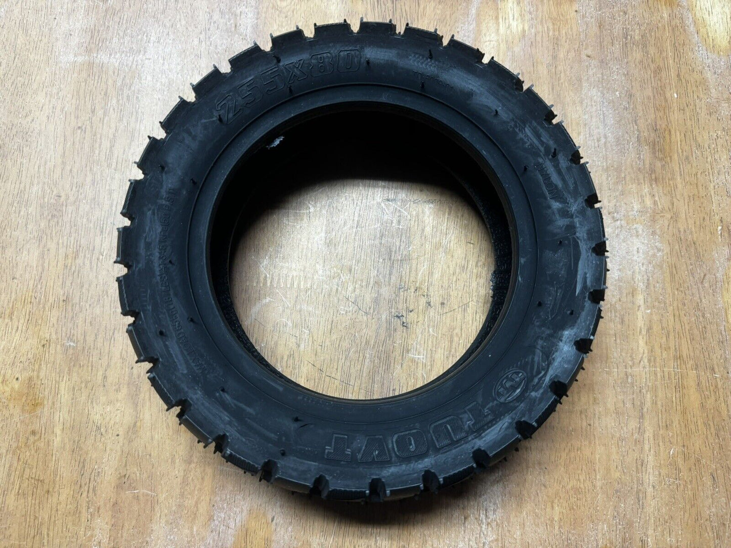 10" Tubed or Tubeless Electric Scooter Tyre ALL TERRAIN 255x80 10x3 - 6 TUOVT