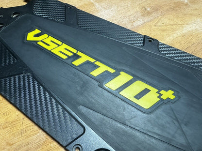 Original Vsett 10+ Electric Scooter Plastic Deck Top Plate with Rubber Logo Grip