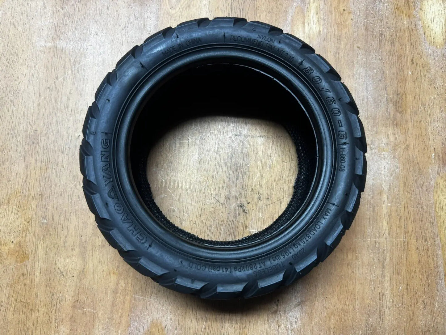 10" Tubed or Tubeless Electric Scooter Tyre ALL TERRAIN 80/60 - 6 Chao Yang