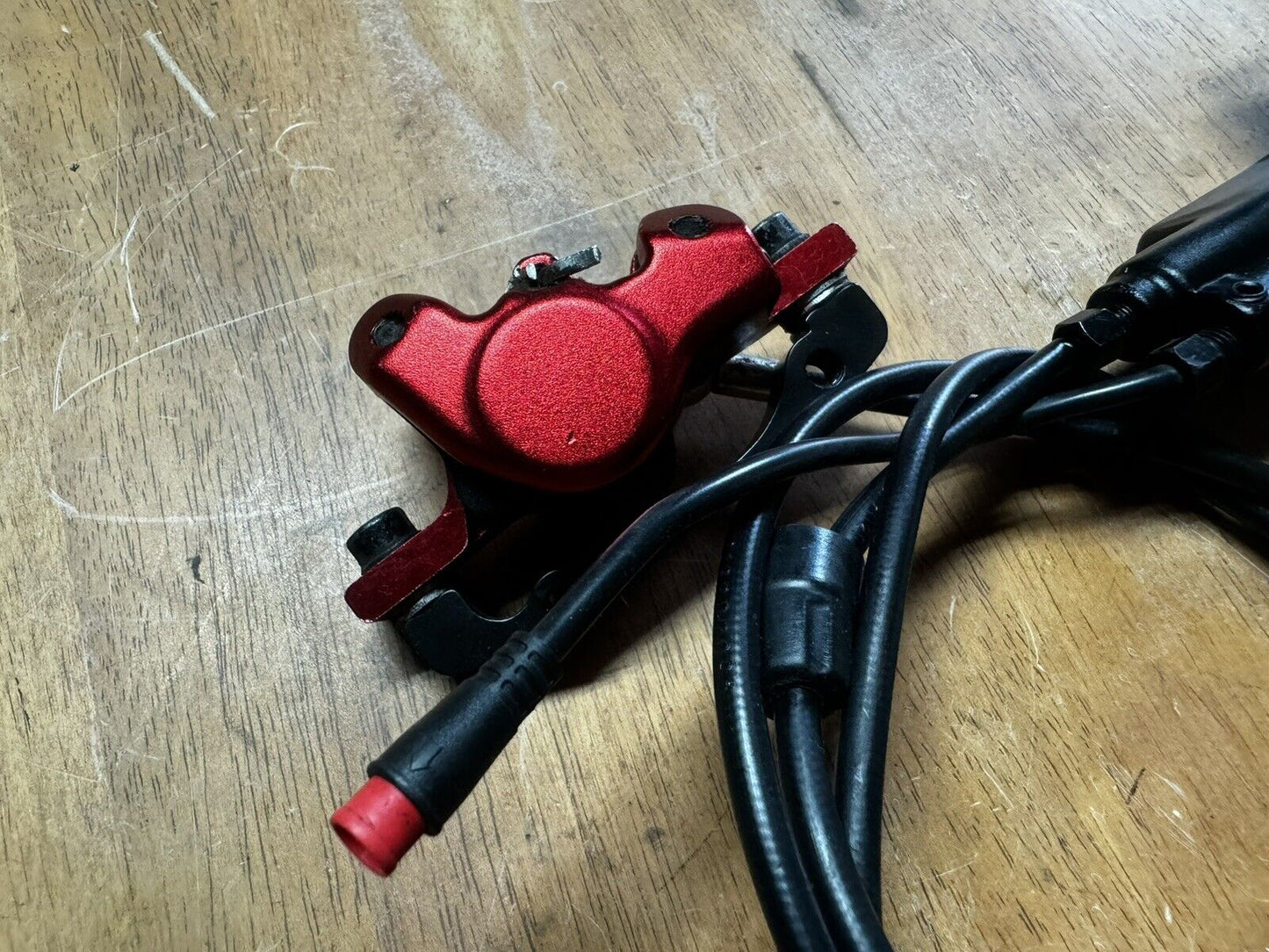 Complete Front Electric Scooter Zoom Red Hydraulic Brake Calliper & Lever