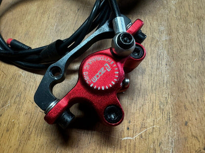 Complete Front Electric Scooter Zoom Red Hydraulic Brake Calliper & Lever