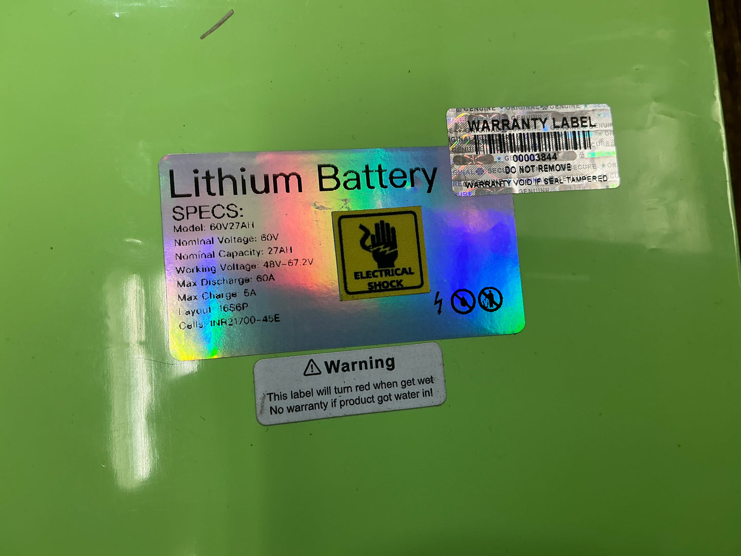 DRAGON PREDATOR BATTERY 60V27AH