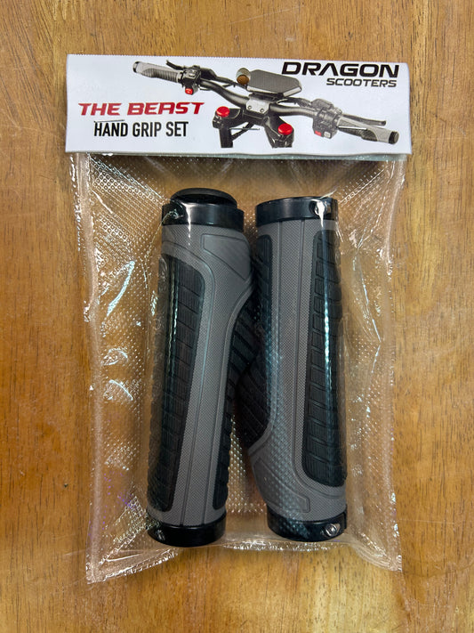 Dragon - The Beast Lock On Handle Grips - Black/Grey