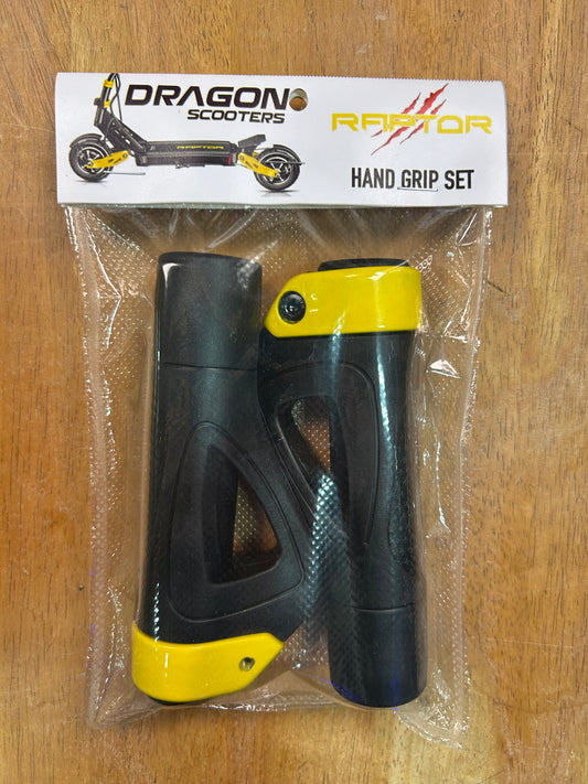 Dragon - Raptor Lock On Handle Grips - Black/Yellow