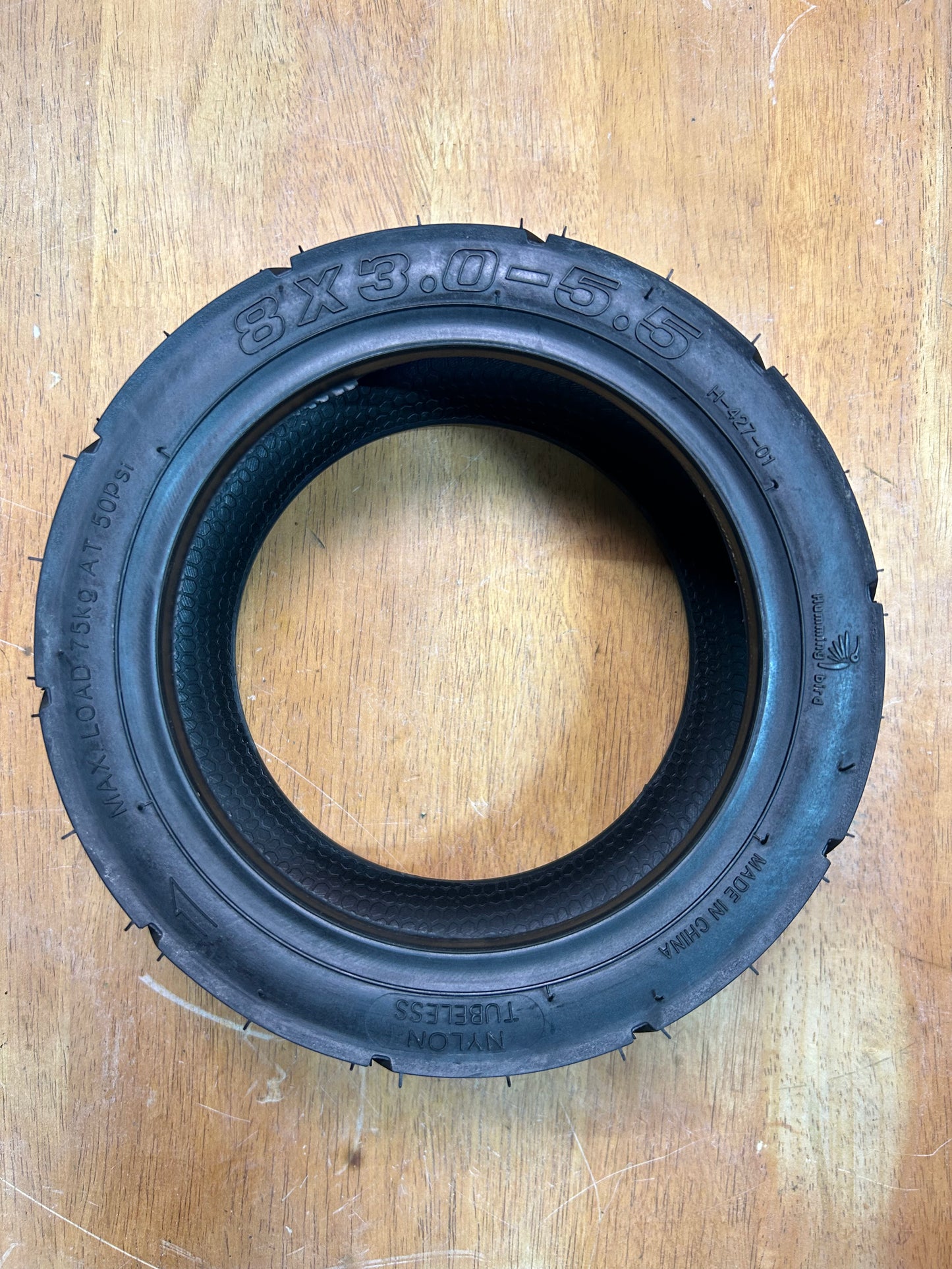 8 x 3.0 - 5.5 Inch Tubeless Electric Scooter Road Tyre