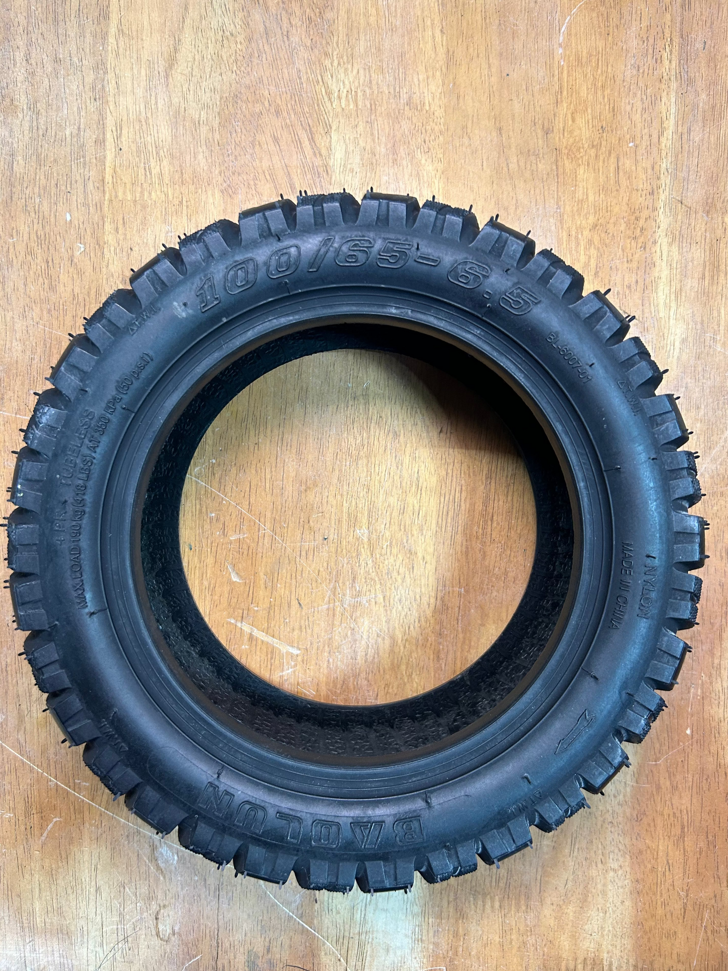 100/65 - 6.5 Tubeless Semi Off-Road  Electric Scooter Tyre