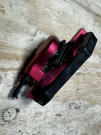 Red Anodised Zoom Hydraulic Front Right Brake Calliper Old Dragon Beast Escooter