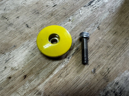 Yellow Stem Cap & Bolt For Dragon Electric Scooters X10 Raptor & Others