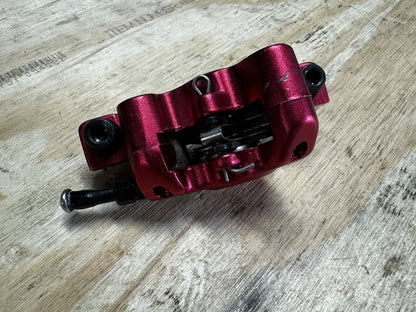 Red Anodised Zoom Hydraulic Front Right Brake Calliper Old Dragon Beast Escooter