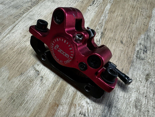 Red Anodised Zoom Hydraulic Front Right Brake Calliper Old Dragon Beast Escooter